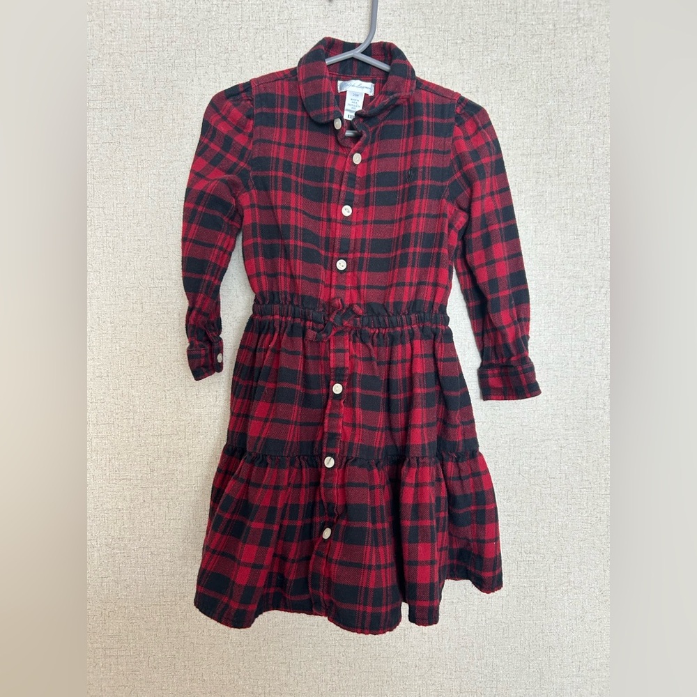 Ralph Lauren Plaid Long-Sleeve Kids Dress